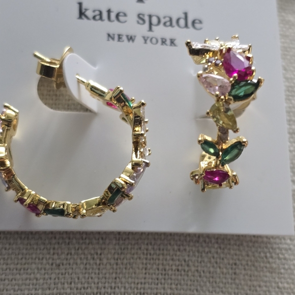 Kate Spade Greenhouse Floral Hoops - Picture 4 of 6